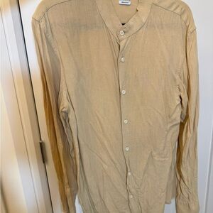ZARA Sand Linen-Blend Shirt – Minimal Old Money Aesthetic